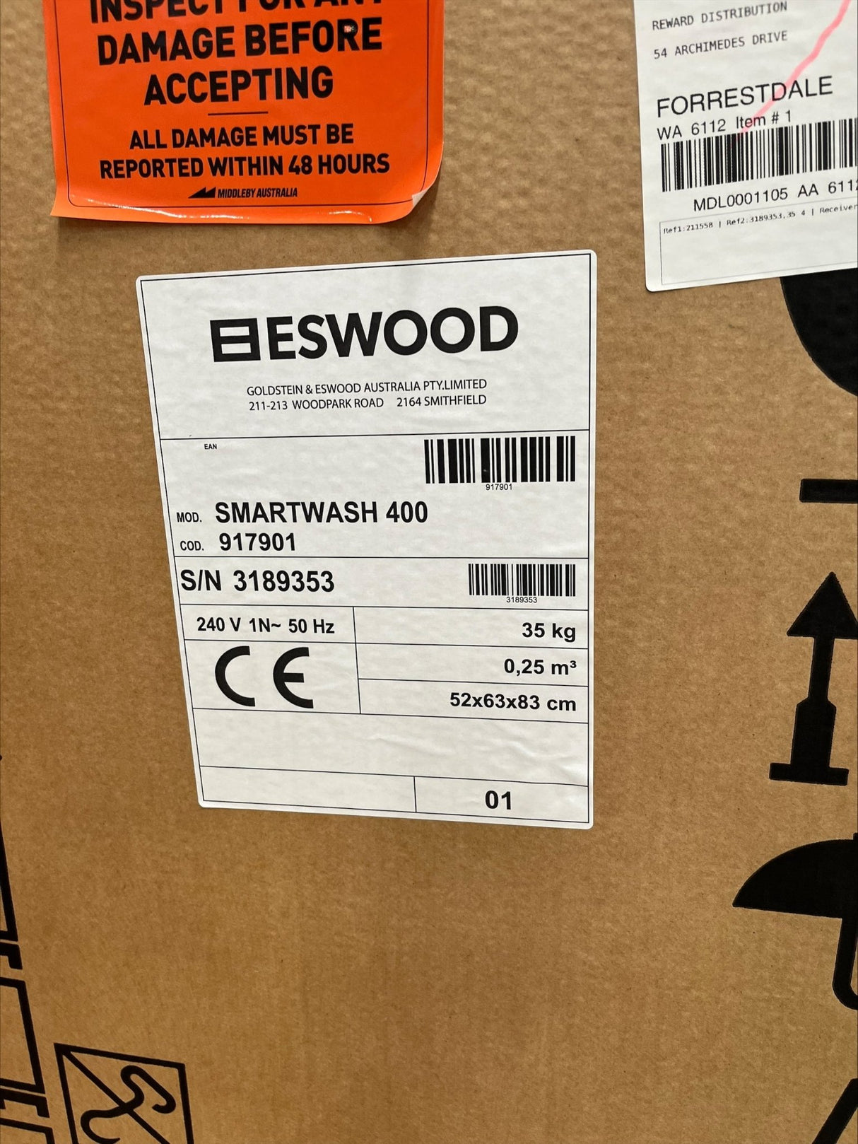 Eswood SW400 Undercounter Glasswasher - Whisk Hospitality - 3PA-2300-4029038