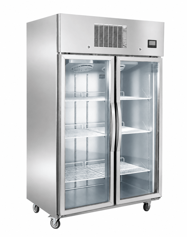 Thermaster 1000L Full-Width Double Glass Door Upright Display Fridge SFWCG1000-6 - Whisk Hospitality - SFWCG1000-6