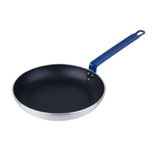 Hygiplas Frypan Aluminium Non - stick Teflon Platinum Plus Blue Handle - 280x45mm HT972 - Whisk Hospitality - HT972