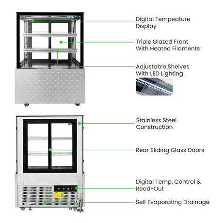 Bonvue Chilled Food Display - SG090FA - 2XB - Whisk Hospitality - SG090FA-2XB