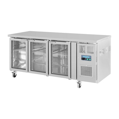 Polar U - Series 3 Door Counter with Glass Doors UA024 - A - Whisk Hospitality - UA024-A
