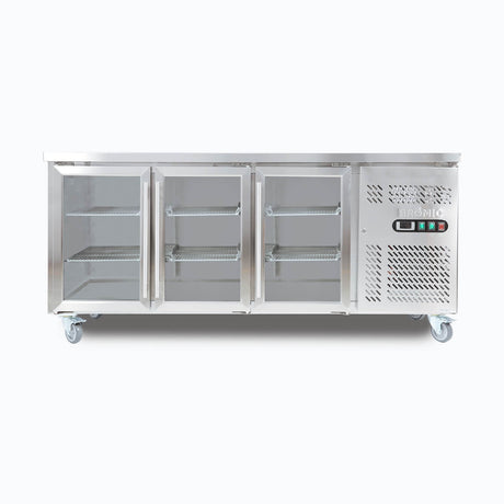 Bromic Under Bench Display Fridge - 417L - 3 Doors - Glass - Whisk Hospitality - UBC1795GD-NR