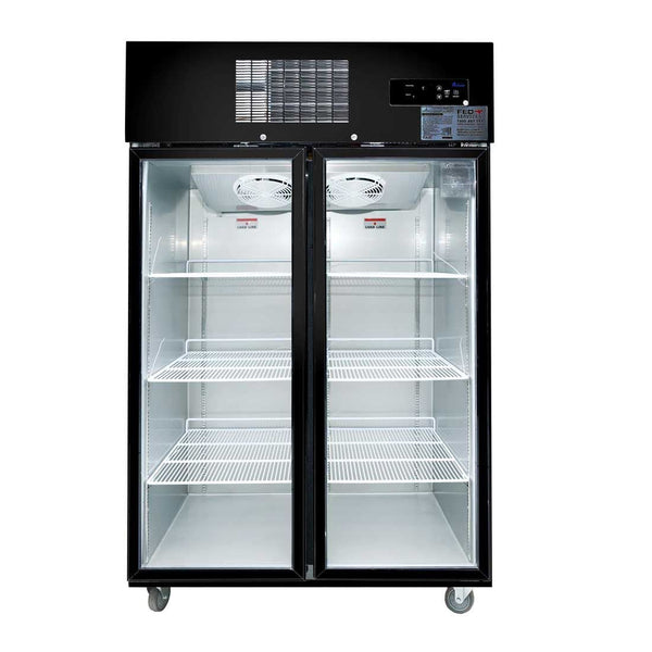 Thermaster Double Glass Door Black Stainless Steel Upright Freezer - SUFG1000B - Whisk Hospitality - SUFG1000B