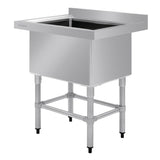 Vogue St/St Deep Pot Sink - 770mm (w) x 600mm (d) (90mm Drain) HC910 - Whisk Hospitality - HC910