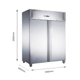 FED - X S/S Two Full Door Upright Freezer XURF1200SFV - Whisk Hospitality - XURF1200SFV