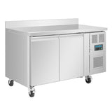 Polar U - Series Double Door Counter Fridge with Upstand - 282Ltr UA064 - A - Whisk Hospitality - UA064-A