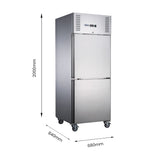 FED - X S/S Two Door Upright Fridge XURC600S1V - Whisk Hospitality - XURC600S1V