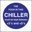 Vogue Chiller Display Temp Sign - 100x100mm 4x4" (Self - Adhesive) L838 - Whisk Hospitality - L838