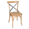 Bolero Wooden Dining Chair with Metal Cross Backrest (Box 2) Natural Finish GG656 - Whisk Hospitality - GG656