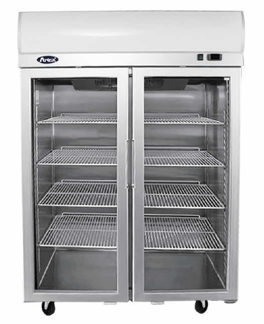 Atosa TOP MOUNTED DOUBLE DOOR GLASS FRIDGE YCF9402 - Whisk Hospitality - YCF9402