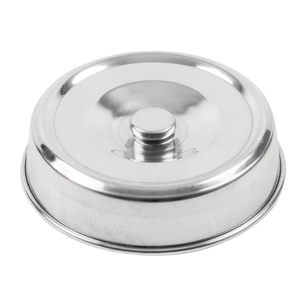 Vogue Plate Cover Aluminium - 200mm 8" E893 - Whisk Hospitality - E893