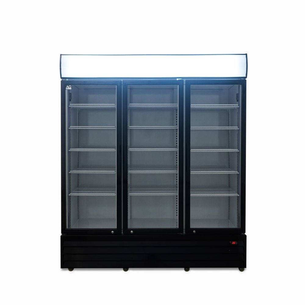 AG 1500L Triple Door Upright Display Fridge - Glass Door CU1500TNG - Whisk Hospitality - CU1500TNG