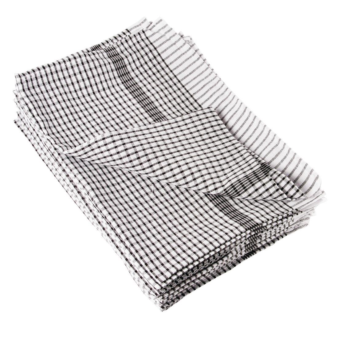 EDLP - Vogue Wonderdry Tea Towels Black - 760x510mm 30x20" (Pack 10) CC597 - Whisk Hospitality - CC597