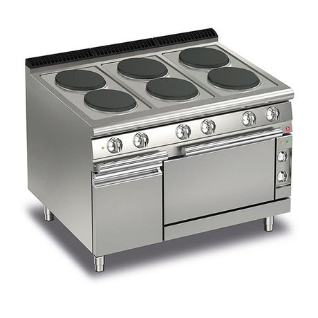 BARON 6 Burner Electric Cook Top With Electric Oven - Whisk Hospitality - Q70PCF/E120