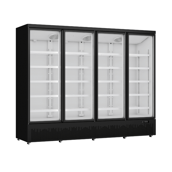 Thermaster Four Door Supermarket Fridge Black LG-2200BGBM - Whisk Hospitality - LG-2200BGBM