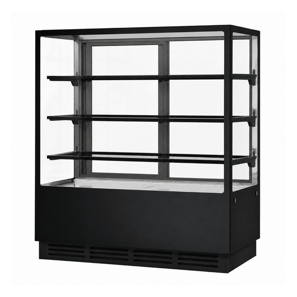 Bonvue Noir Prime 1200mm 3 Shelves Square Cake Display Cabinet CVS120-3B - Whisk Hospitality - CVS120-3B