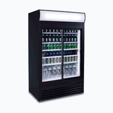 Bromic Upright Display Fridge - 945L - 2 Doors - Sliding - Flat Glass - Lightbox - Whisk Hospitality - GM0980LS-NR