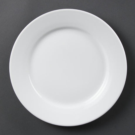 Olympia Whiteware Wide Rimmed Plate - 25.5cm 10" (Box 12) CB481 - Whisk Hospitality - CB481