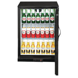 Polar G - Series Back Bar Cooler with Single Solid Hinged Door Black - 900mm GL015 - A - Whisk Hospitality - GL015-A
