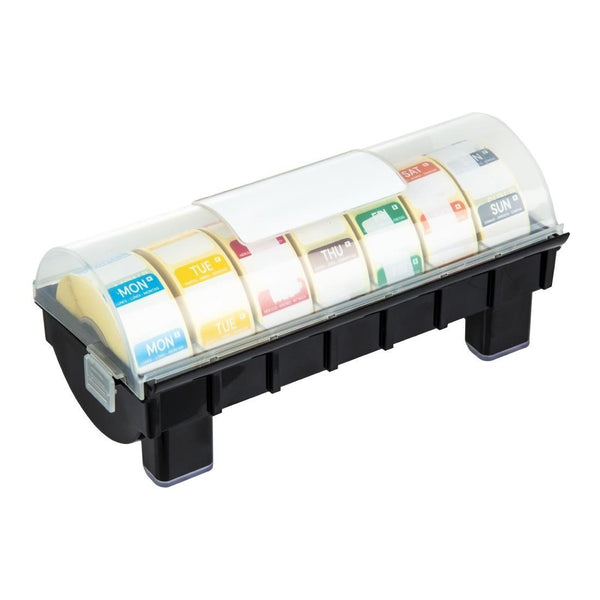 Hygiplas Day of the week Removable labels starter Kit 1'' (inc Dispenser) GH473 - Whisk Hospitality - GH473