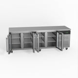 AG Commercial Four Glass Door Worktop / Under Bench Display Fridge 700mm Depth GNX4100TNG - Whisk Hospitality - GNX4100TNG