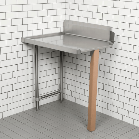 Modular System Clean Dish Table with Splashback CDT - 1200R - Whisk Hospitality - CDT-1200R