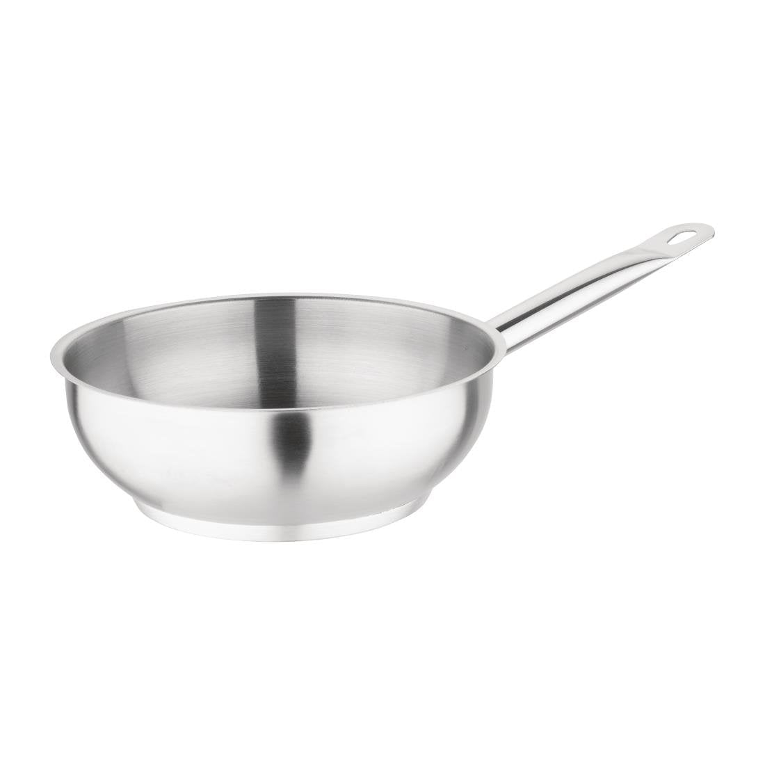 Vogue Flared Saute Pan St/St - 200mm 1 3/4Ltr 61fl oz M947 - Whisk Hospitality - M947