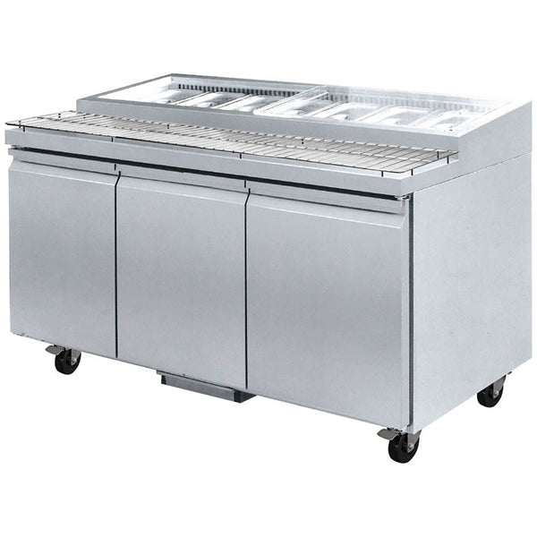 Thermaster Three door DELUXE Pizza Prep Bench - PWB200 - Whisk Hospitality - PWB200