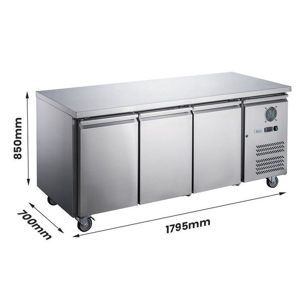 FED-X S/S Three Door Bench Fridge - XUB7C18S3V - Whisk Hospitality - XUB7C18S3V