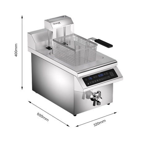 Benchstar Single Tank Auto Lifting Induction Fryer - IF3500S - AL - Whisk Hospitality - IF3500S-AL