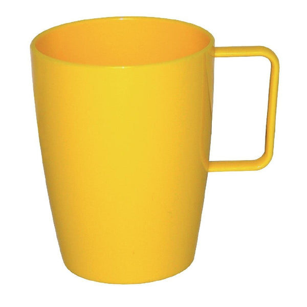 Olympia Kristallon Polycarbonate Handled Beaker Yellow - 284ml 10oz (Box 12) CE286 - Whisk Hospitality - CE286