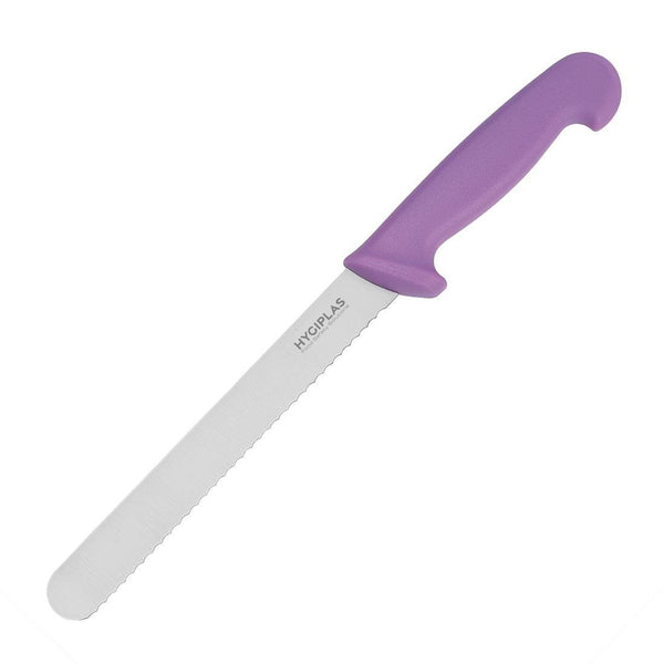 Hygiplas Bread Knife Purple - 8" FP731 - Whisk Hospitality - FP731