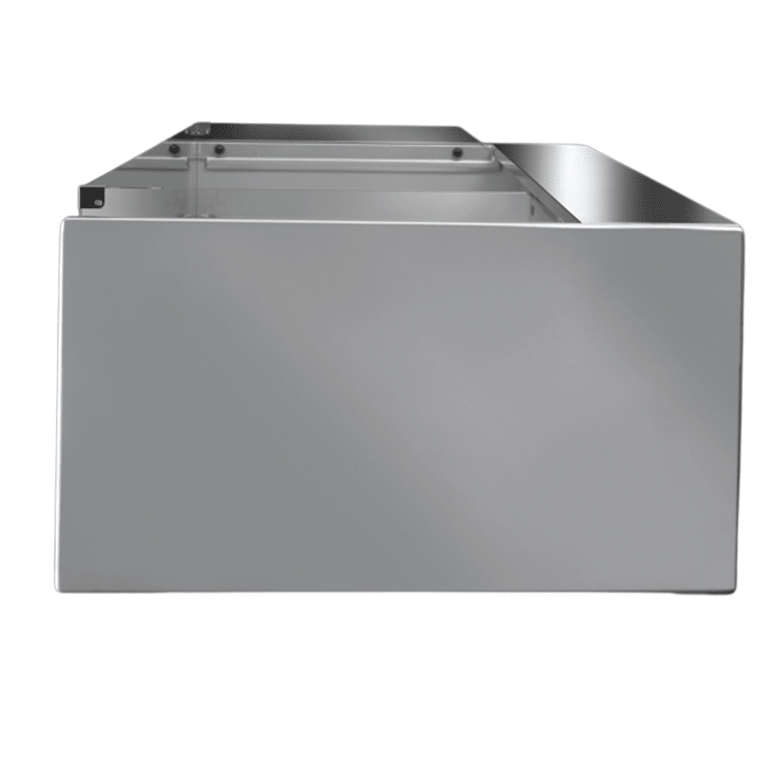 Tecnodom Serie MR80 Black 2000mm Self - serving Deli Display with Storage and Castors - TDMR - 0820SELF - Whisk Hospitality - TDMR-0820SELF