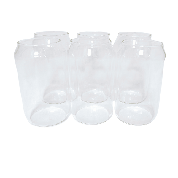 Premium Glass Can Tumbler 350ml – Set of 6 - Whisk Hospitality - JGTCC350