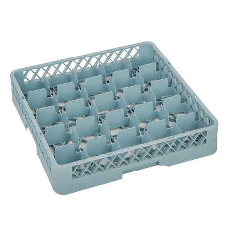 Vogue Glass Dishwasher Rack Grey - 100x500x500mm (25 Compartments) F613 - Whisk Hospitality - F613