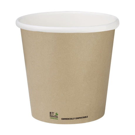 Fiesta Compostable Hot Cup Single Wall 'Kind' Kraft - 114ml (Box 1000) CZ875 - Whisk Hospitality - CZ875