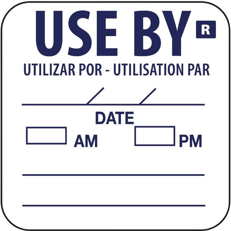 Hygiplas Removable Use by Food Prep Label 1'' (Roll 1000) E150 - Whisk Hospitality - E150