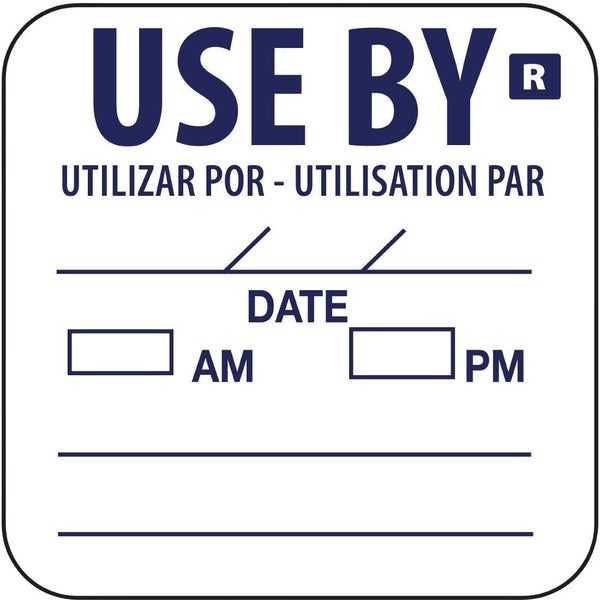 Hygiplas Removable Use by Food Prep Label 1'' (Roll 1000) E150 - Whisk Hospitality - E150