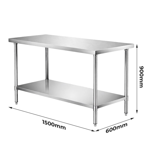 WB6-1500/A Stainless Steel Workbench - Whisk Hospitality - WB6-1500/A