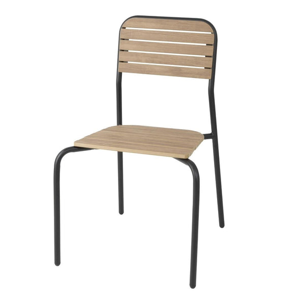 Boloro Santorini Wood Effect Outdoor Chairs (Set 4) FU537 - Whisk Hospitality - FU537