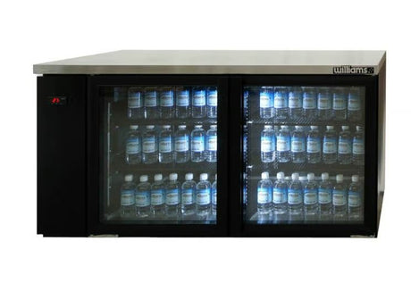 Williams HB2RGB-0H0 Boronia 2 Door Back Bar Fridge - Black - Whisk Hospitality - 3PA-7052-110389