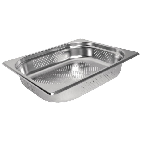 Vogue Perforated St/St GN 1/2 - 100mm deep DN702 - Whisk Hospitality - DN702