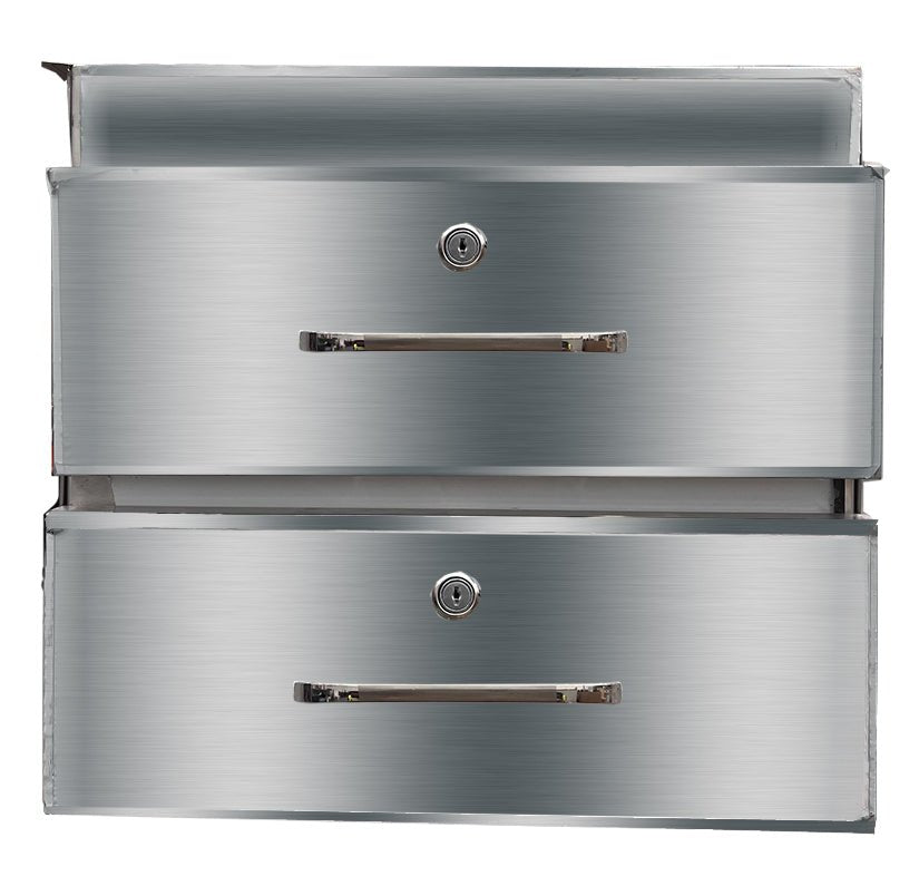 Stainless Steel Double Drawer 480x503x410 DR - 02/A - Whisk Hospitality - DR-02/A