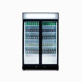Bromic Upright Display Fridge - 885L - 2 Doors - Flat Glass - Black GM0900LBECO - NR - Whisk Hospitality - GM0900LBECO-NR