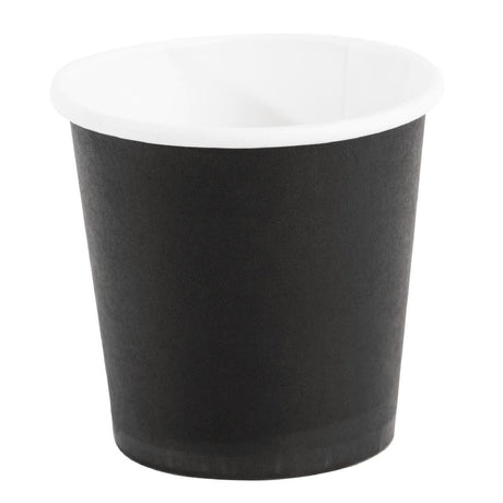 Fiesta Recyclable Hot Cup Single Wall Black 114ml (Sleeve 50) GF019 - Whisk Hospitality - GF019