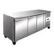GN3100BT TROPICALISED 3 Door Gastronorm Bench Freezer - Whisk Hospitality - GN3100BT