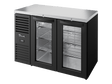 True Refrigeration Bar Refrigerator Black Ext 2 Glass Swing Doors - TBR48 - RISZ1 - L - B - GG - 2 - Whisk Hospitality - TBR48-RISZ1-L-B-GG-2