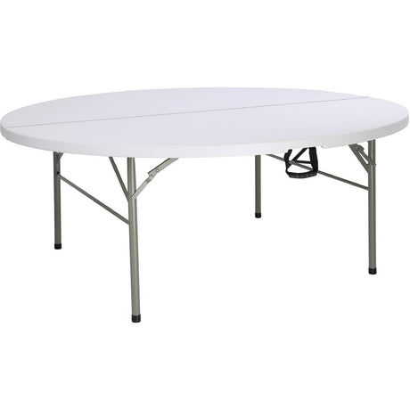 Bolero Centre Folding Table Round White Top - 180cm HC270 - Whisk Hospitality - HC270