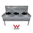 Gasmax Stainless Steel Waterless LPG Triple Wok Chimney Burner - WW - 3LC - Whisk Hospitality - WW-3LC