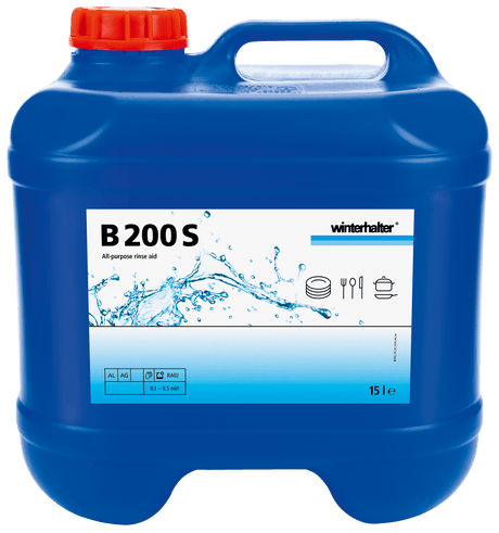 Winterhalter B200S Universal Liquid Glass & Dishwashing Rinse Aid 15 Litre - Whisk Hospitality - 20006743
